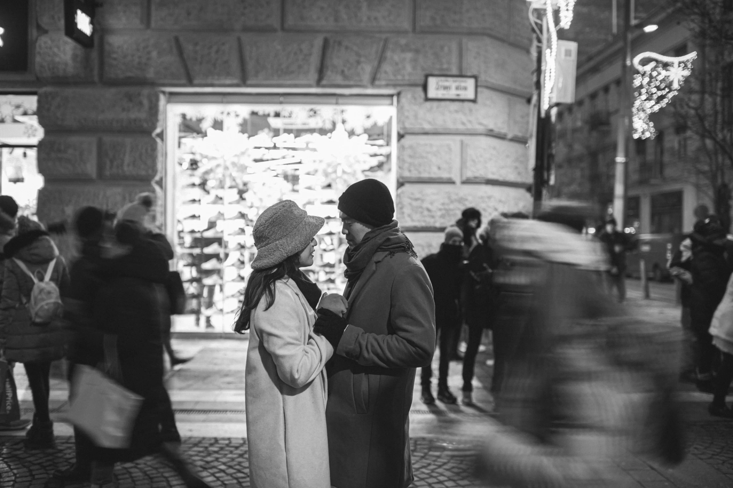 Couple during a Budapest pre-wedding photoshoot