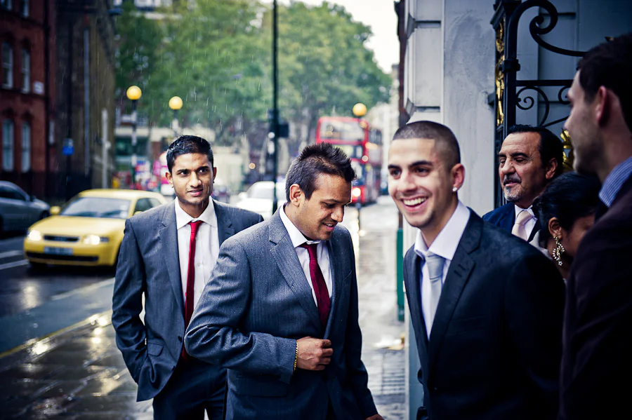 Guests at St Peter’s Italian Church wedding in London