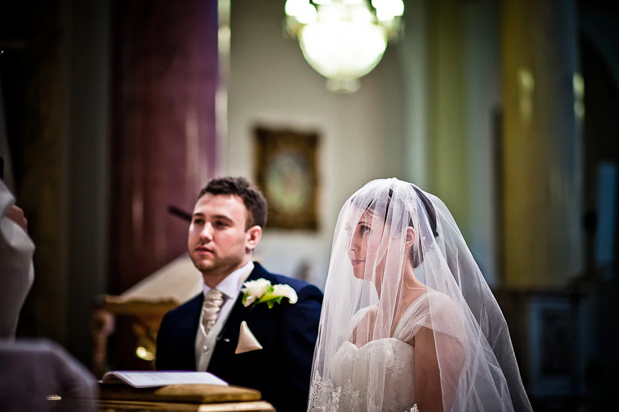 Guests at St Peter’s Italian Church wedding in London