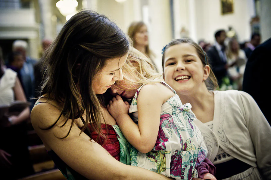 Guests at St Peter’s Italian Church wedding in London