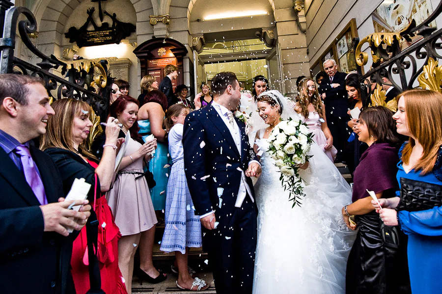 Zoe and Michael at their Catholic wedding in London