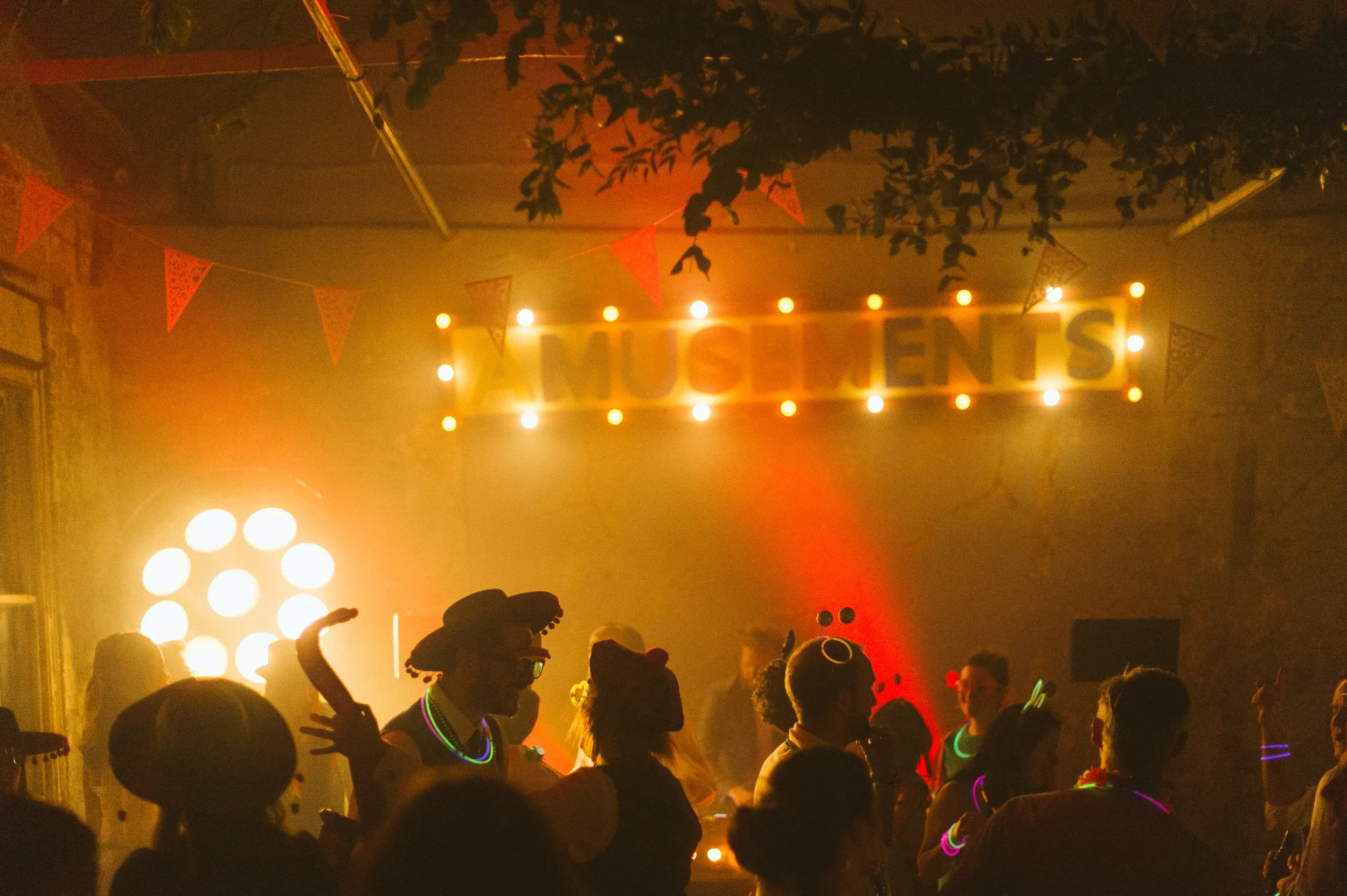 Evening wedding reception at MC Motors in Dalston, East London