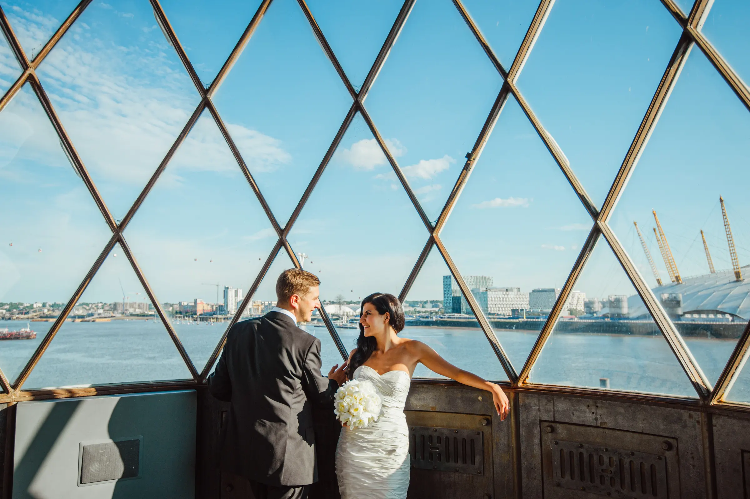Trinity Buoy Wharf wedding photography in East London, photograph 6 by Janis Ratnieks