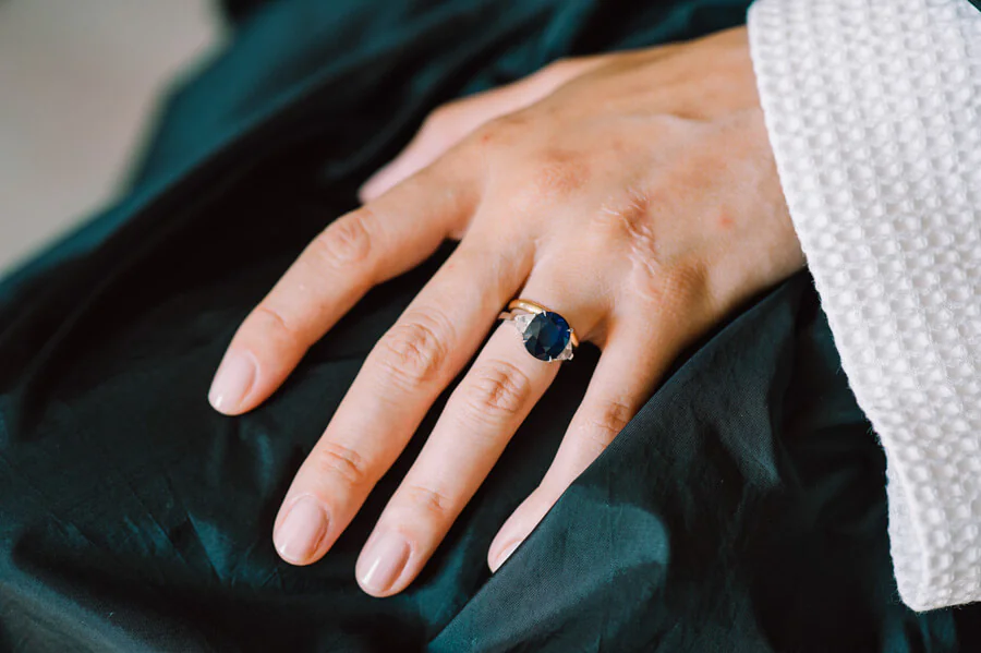 wedding ring blue