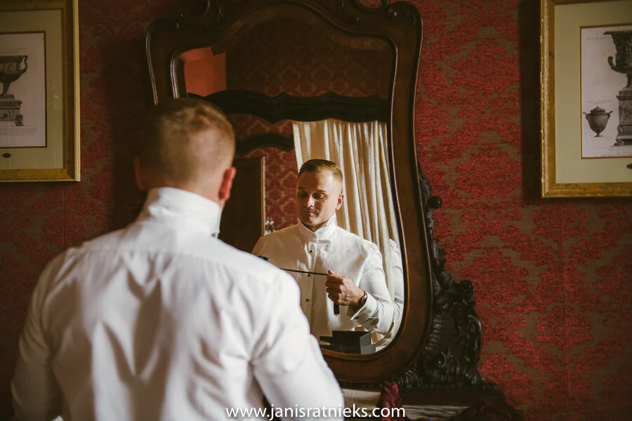 groom getting ready