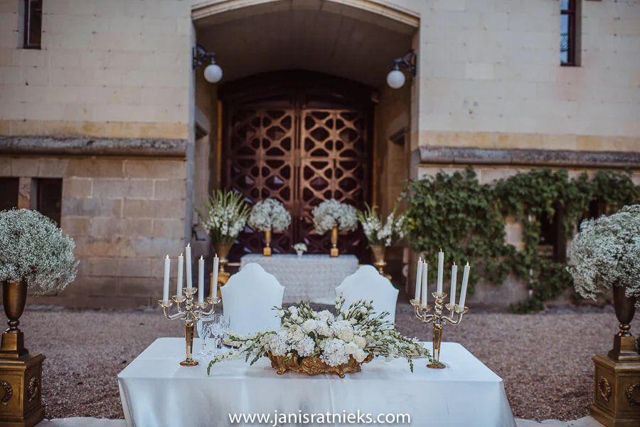 Bride's and Groom's dinner table