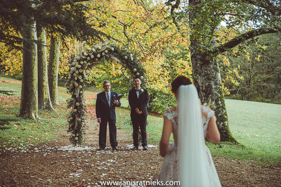 Intimate wedding ceremony france