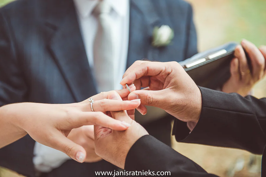 Wedding ring with diamonds