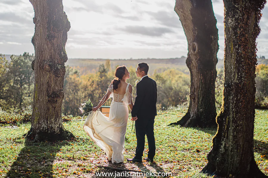 Beautiful autumn wedding day