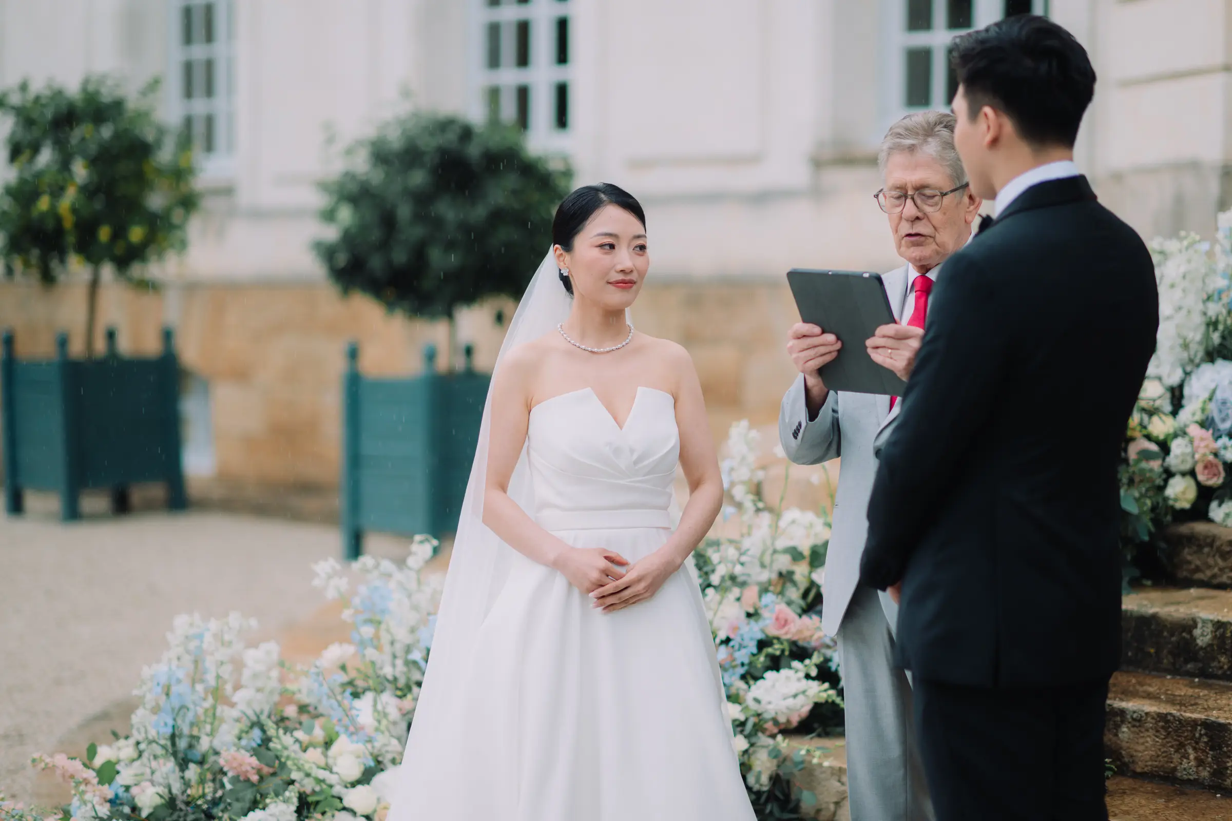 A garden ceremony, summer rain and an evening that ended in fireworks