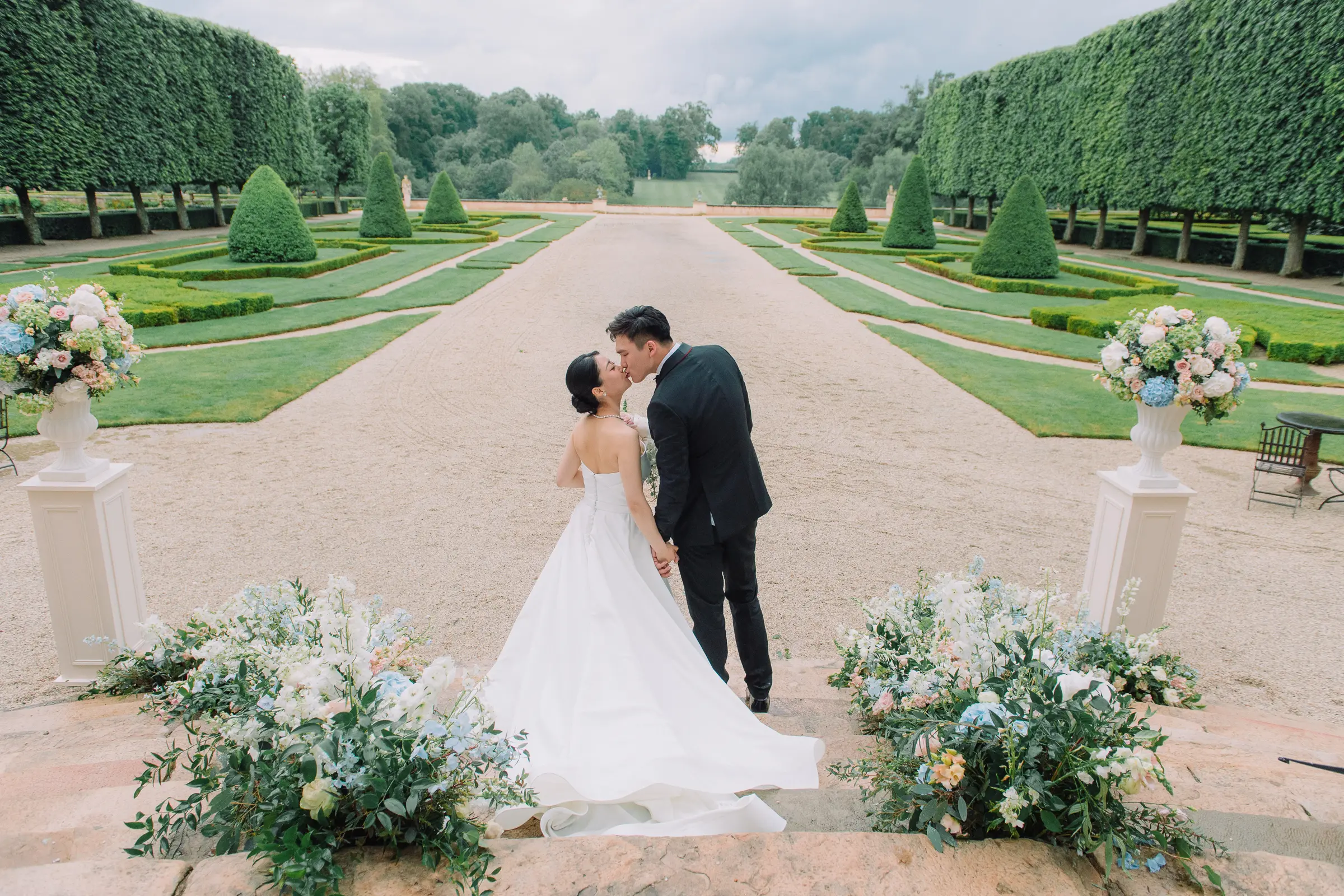 A garden ceremony, summer rain and an evening that ended in fireworks