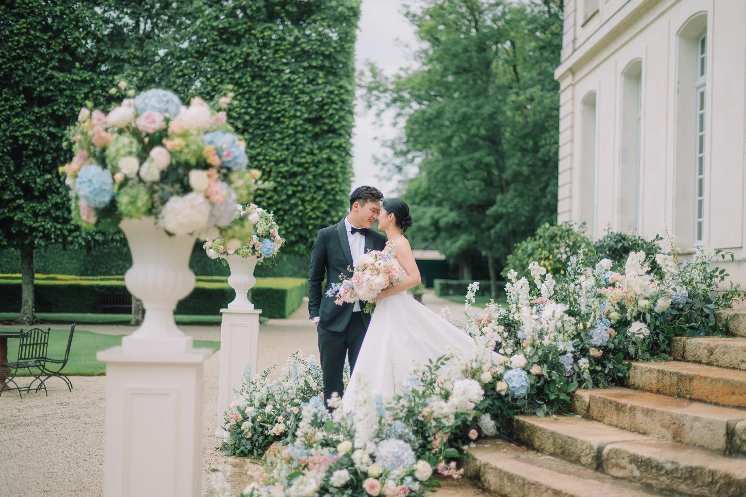 A garden ceremony, summer rain and an evening that ended in fireworks