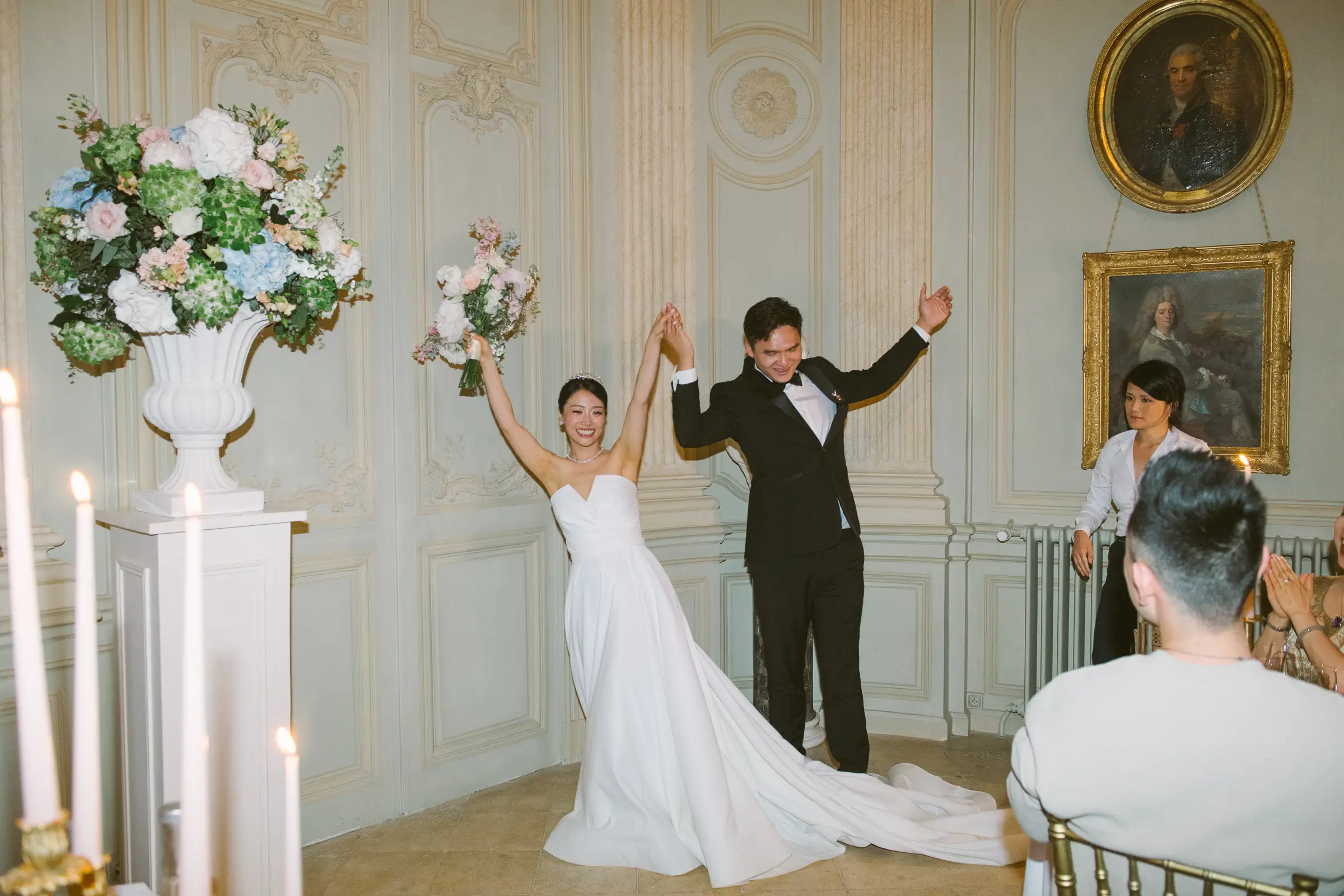 A garden ceremony, summer rain and an evening that ended in fireworks