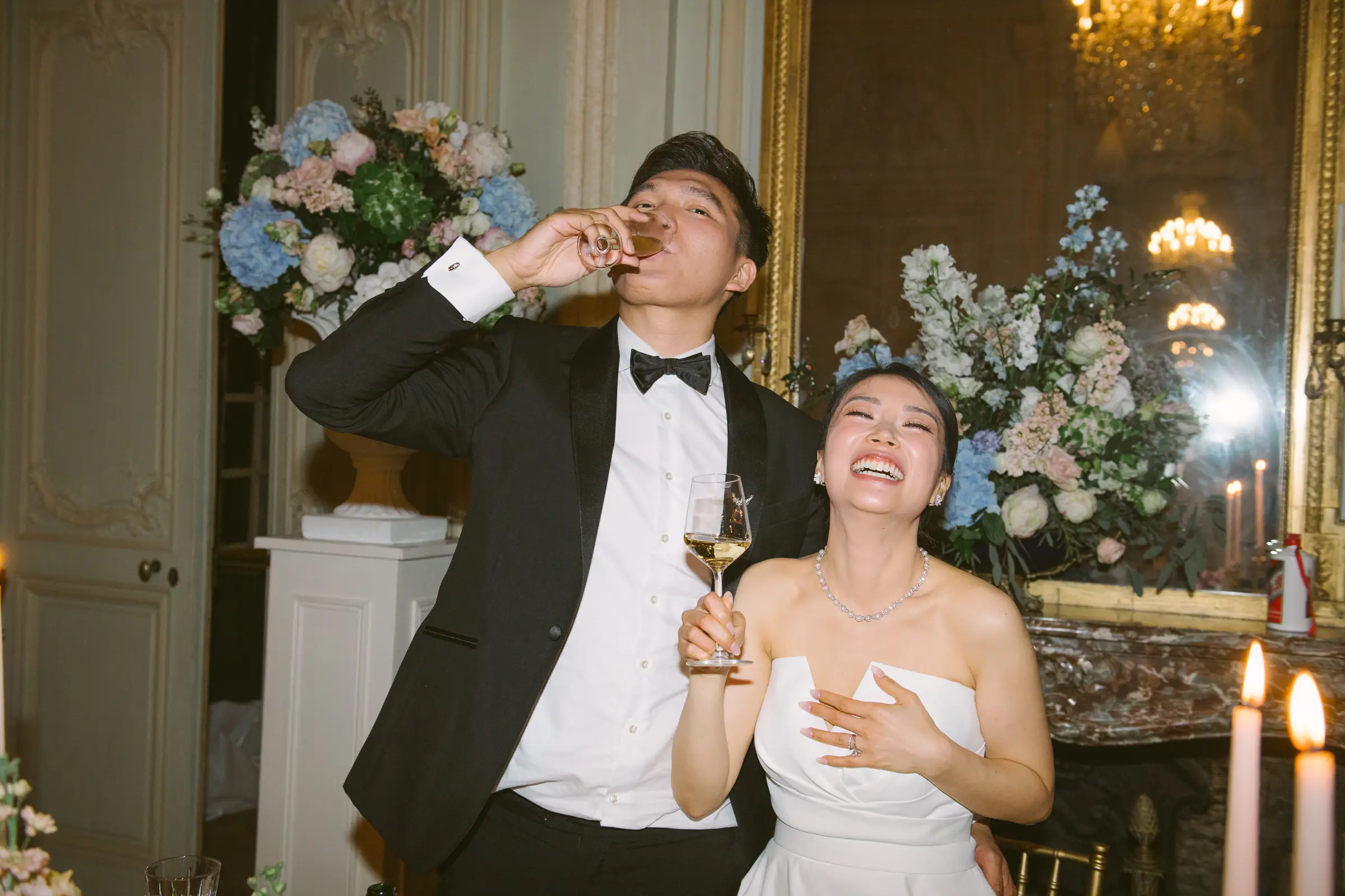 A garden ceremony, summer rain and an evening that ended in fireworks