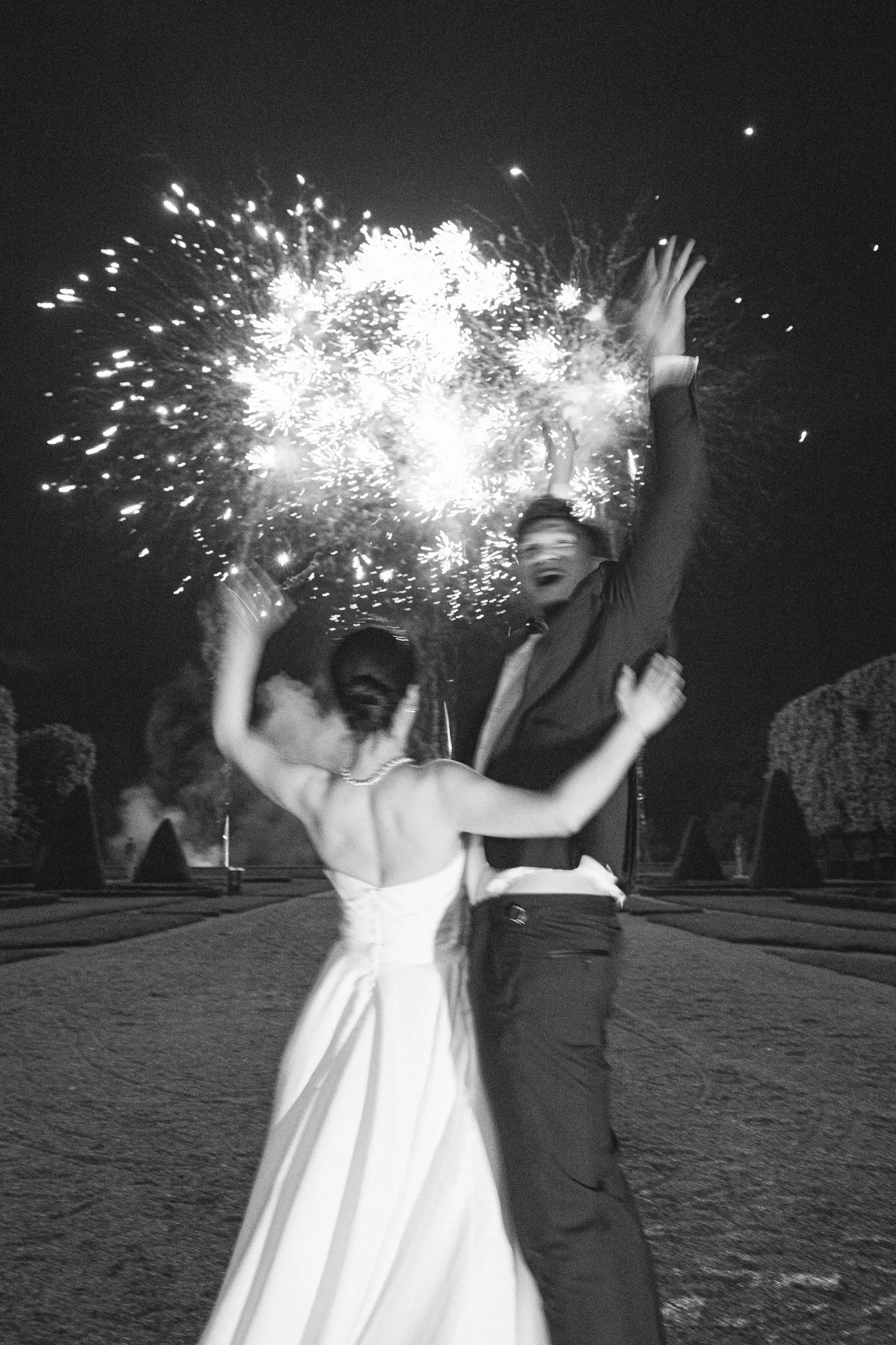 A garden ceremony, summer rain and an evening that ended in fireworks