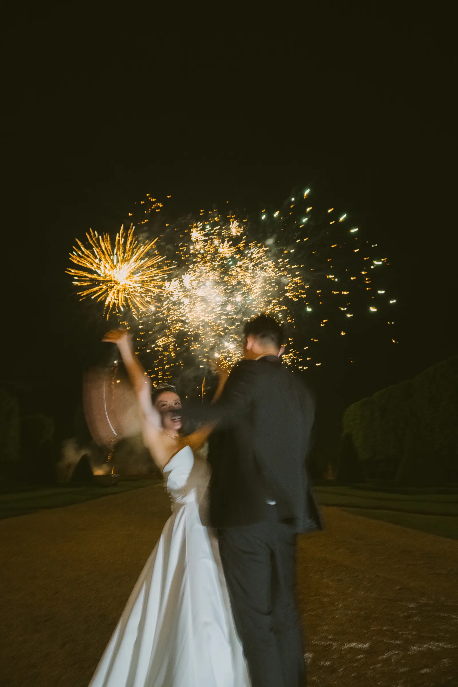 A garden ceremony, summer rain and an evening that ended in fireworks