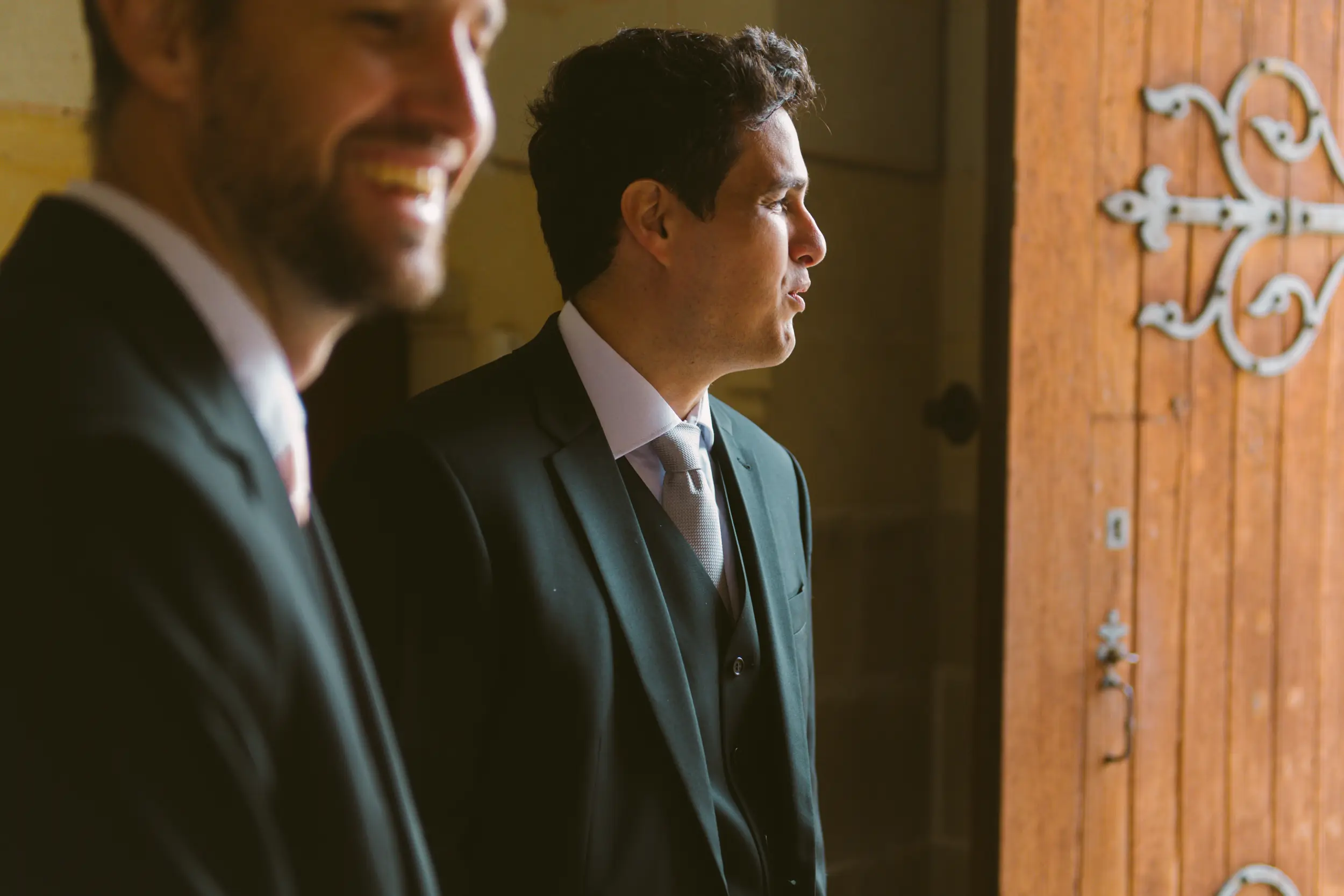 Château Challain wedding — bride getting ready