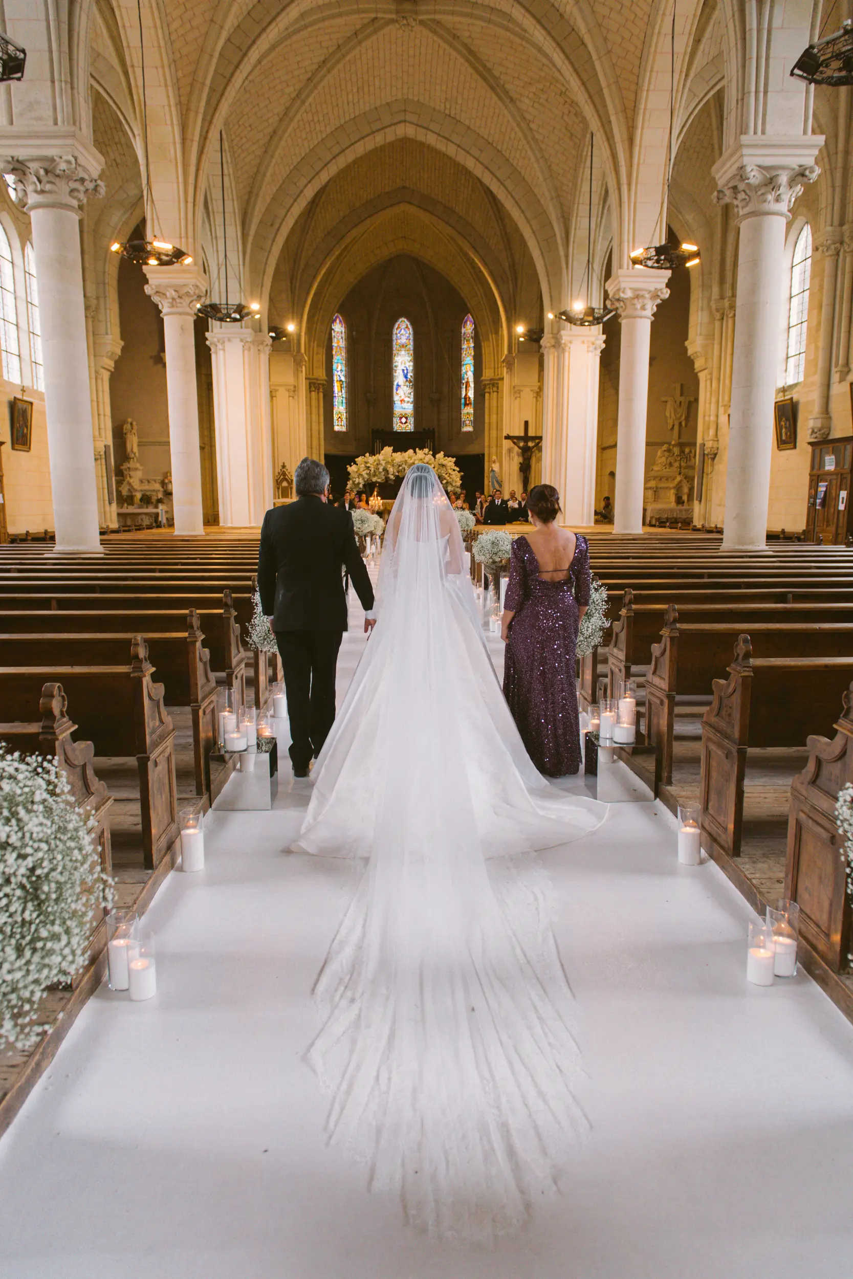 Château Challain wedding — village church ceremony