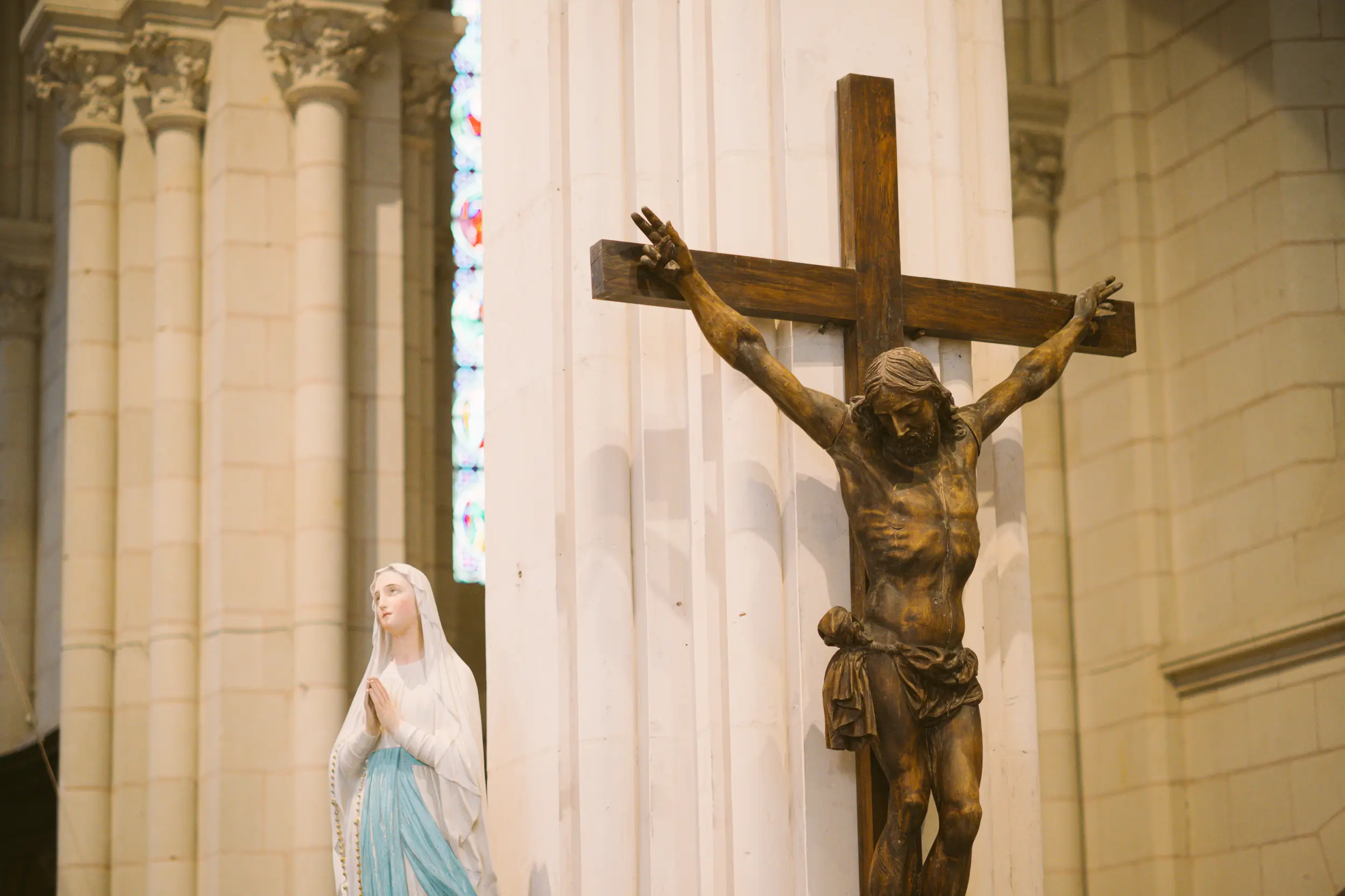 Château Challain wedding — village church ceremony