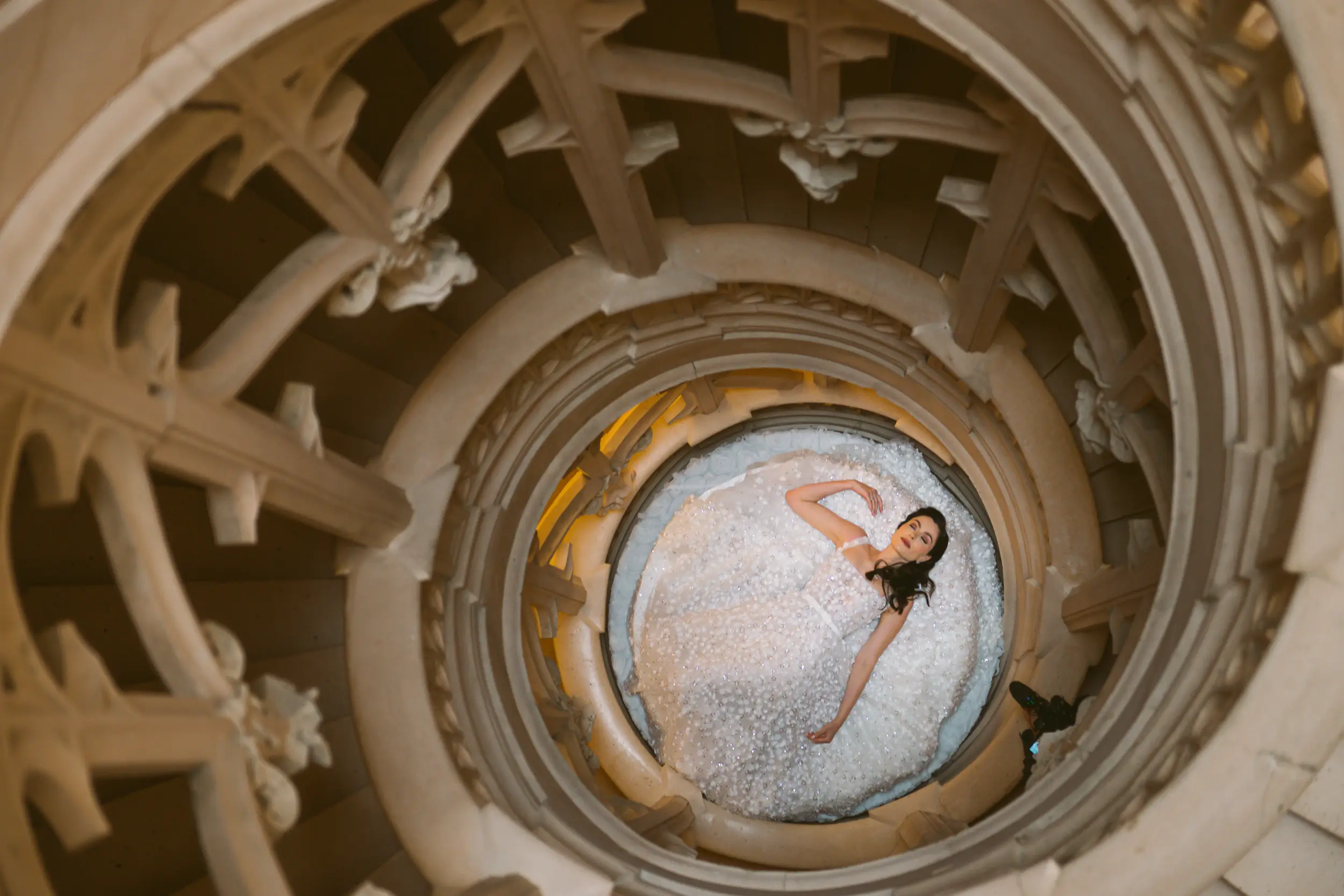 Château Challain wedding — sakura garden photoshoot