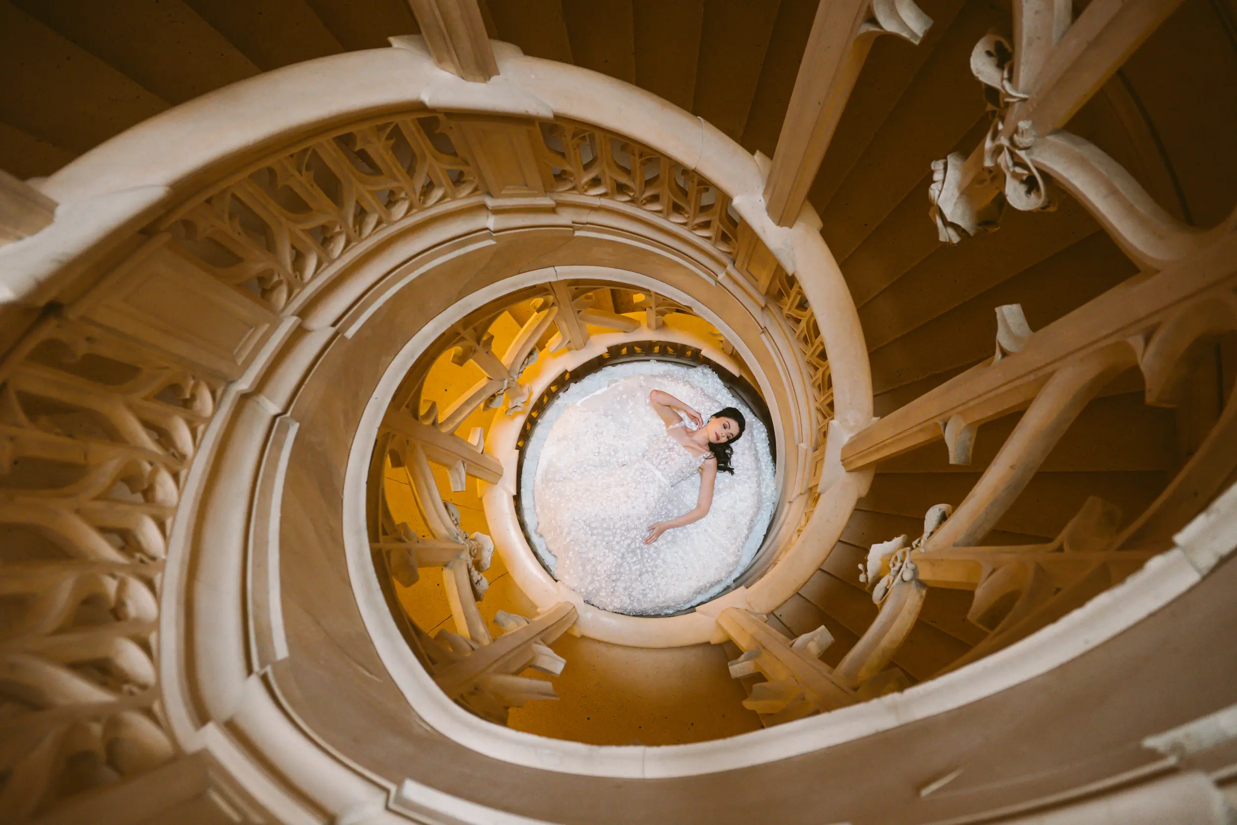 Château Challain wedding — sakura garden photoshoot
