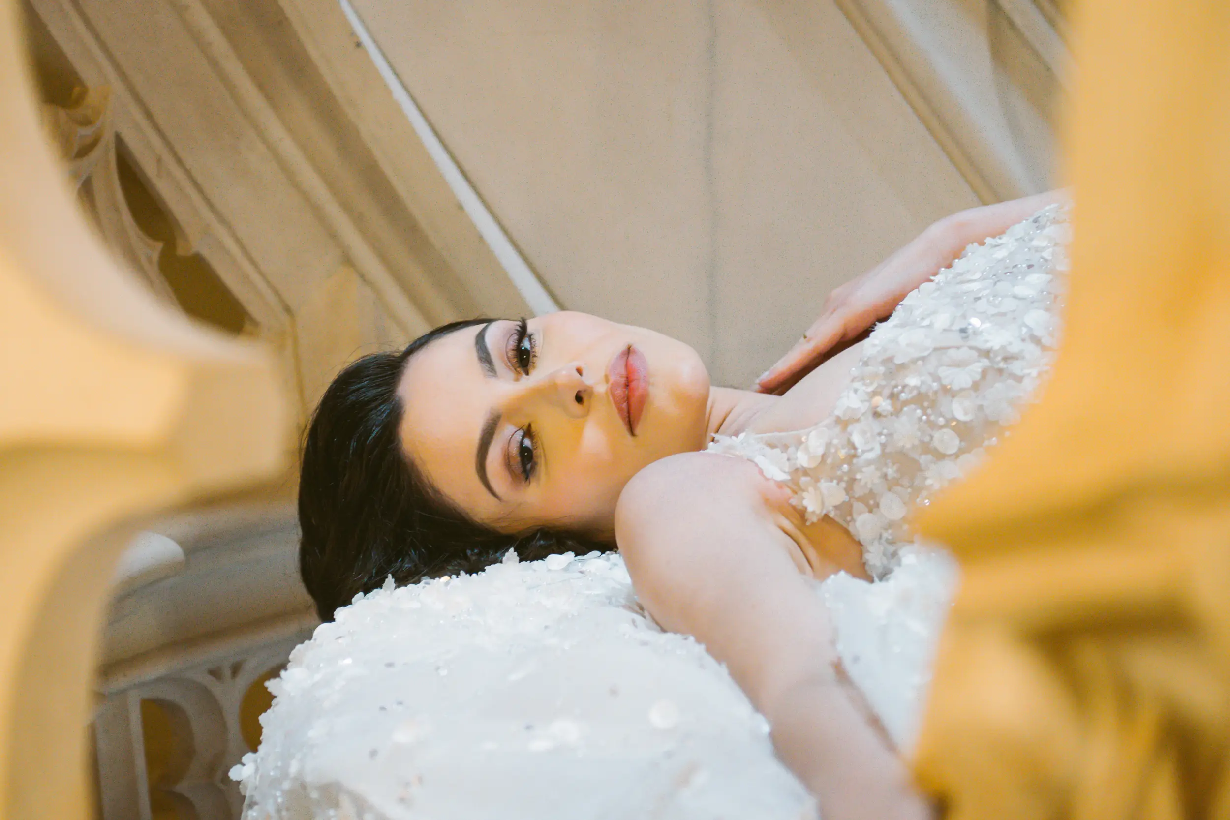 Château Challain wedding — sakura garden photoshoot