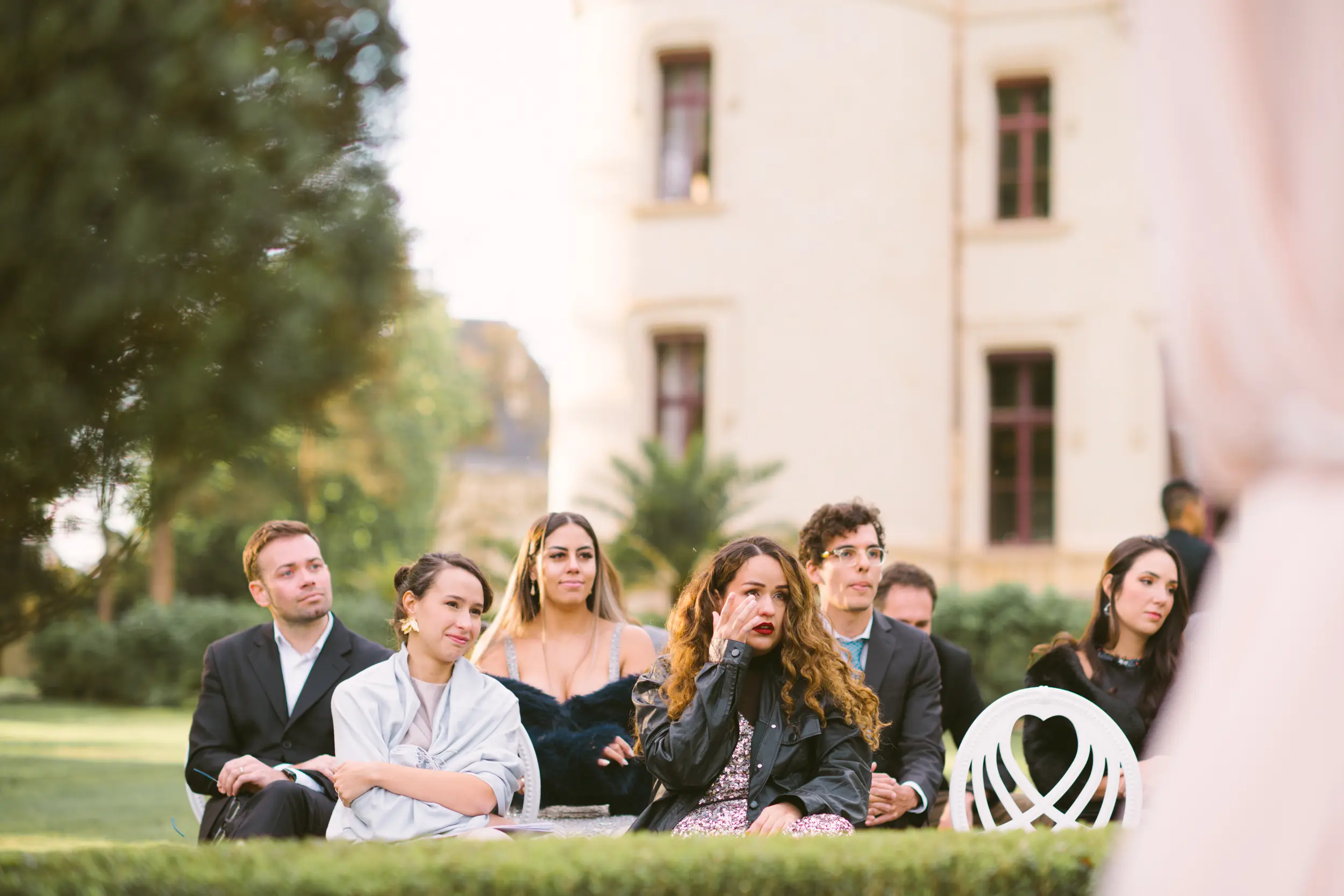Château Challain wedding — gazebo ceremony