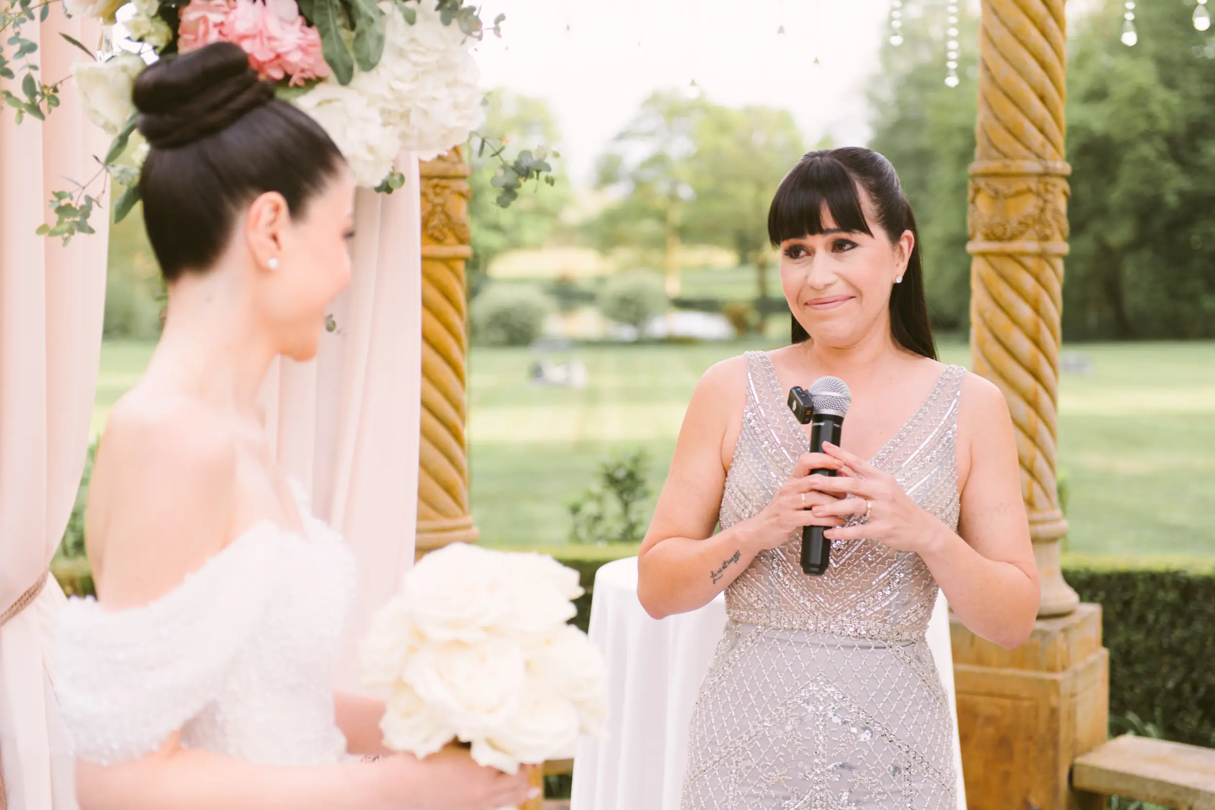 Château Challain wedding — gazebo ceremony