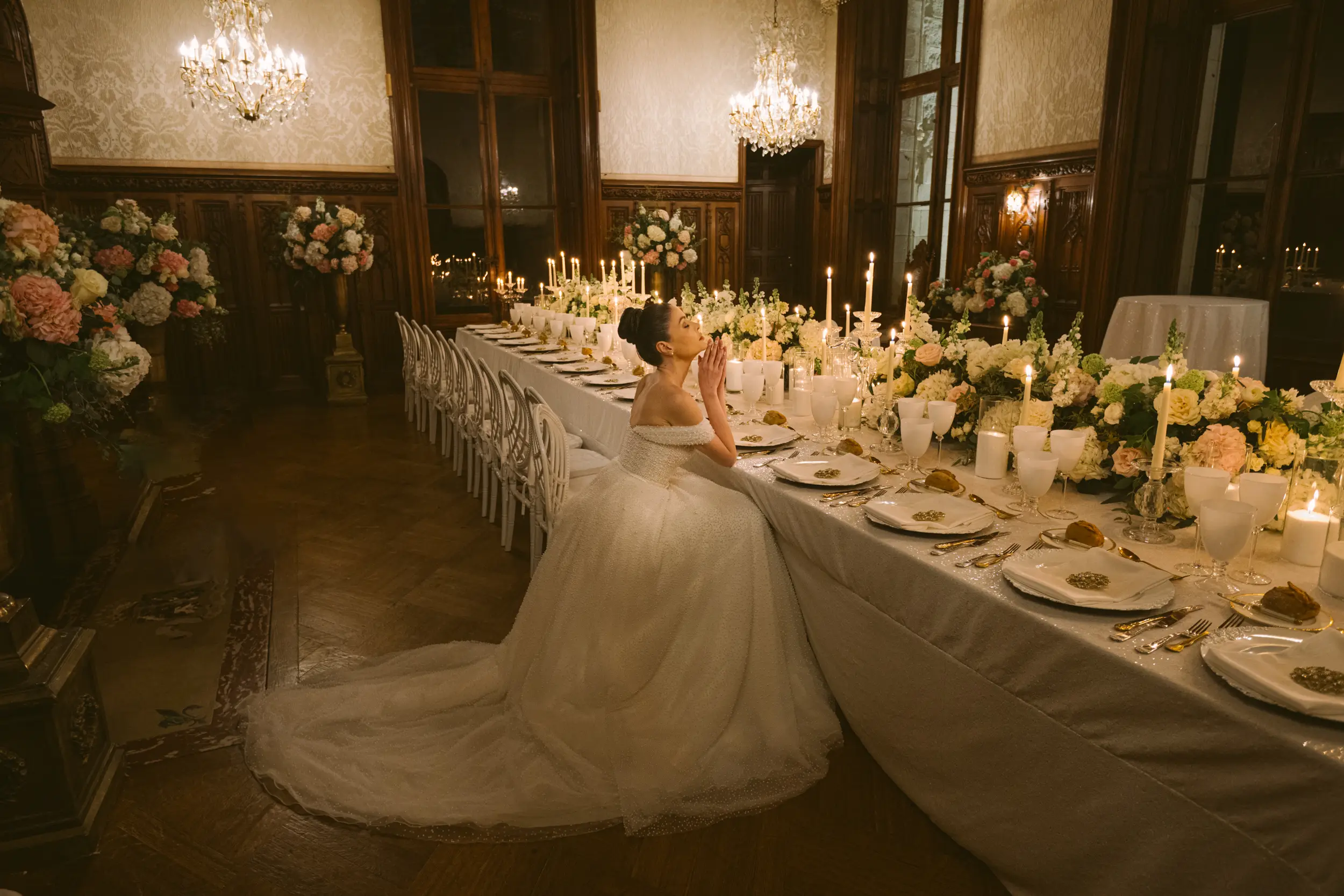 Château Challain wedding — gazebo ceremony