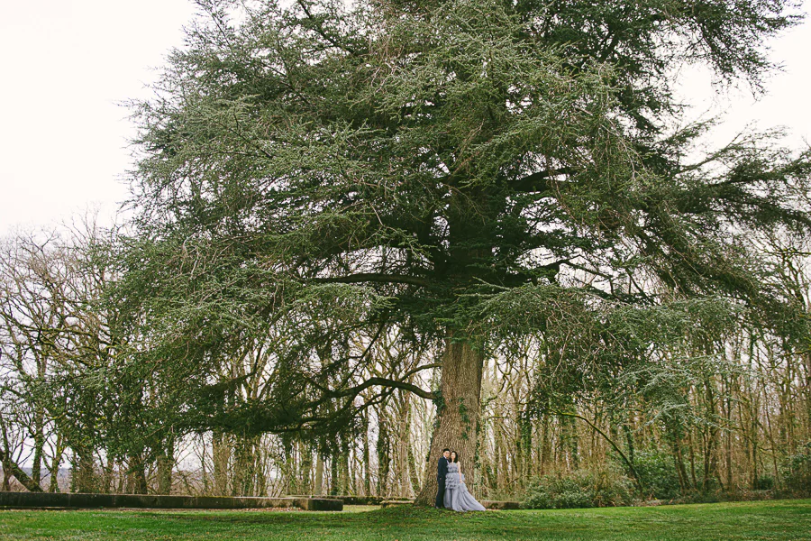 Winter wedding photographs in France