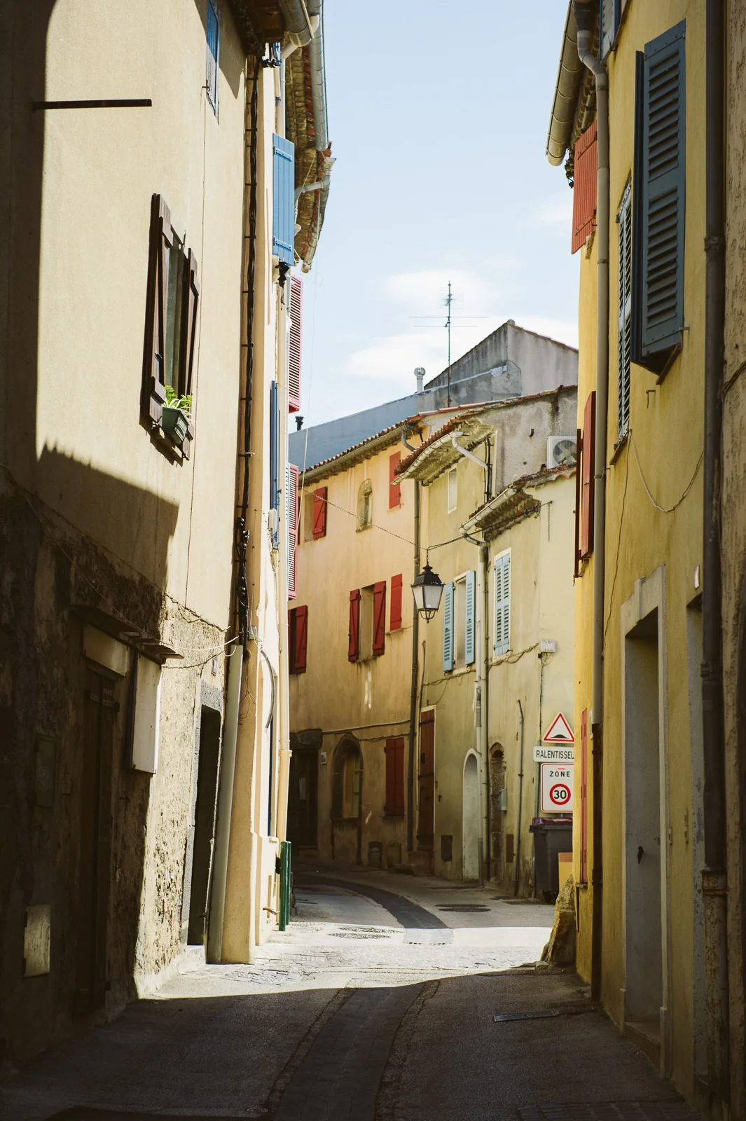Hills and vineyards in Saint-Tropez region in warm light