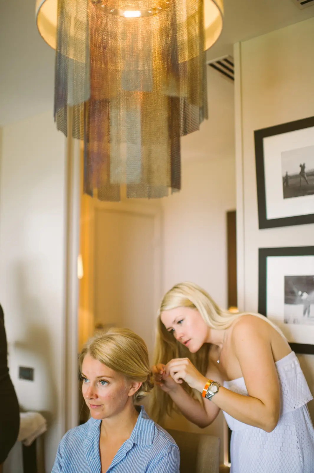 Catherine preparing for her wedding near Royal Mougins in the South of France