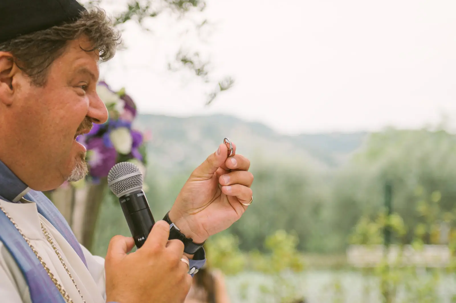 Catherine and Philip’s olive-garden wedding ceremony near Mougins