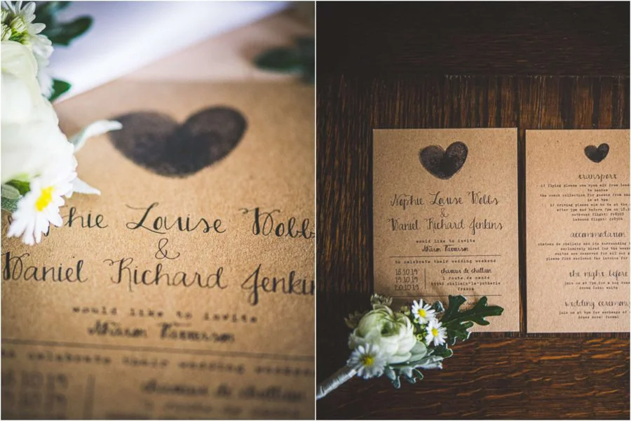 wedding invitations with fingerprints