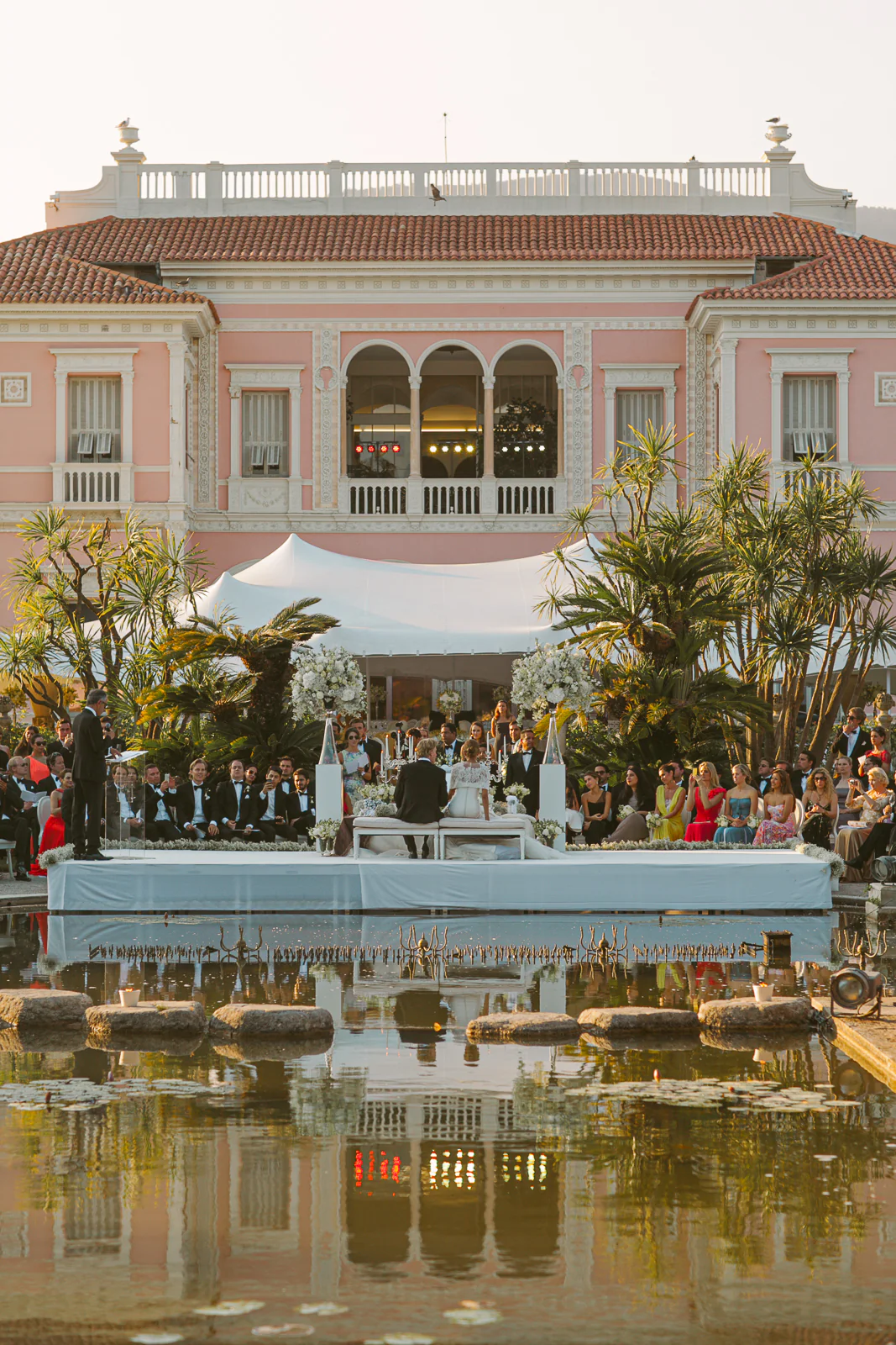 Real wedding photographed at Villa Ephrussi de Rothschild on Saint-Jean-Cap-Ferrat