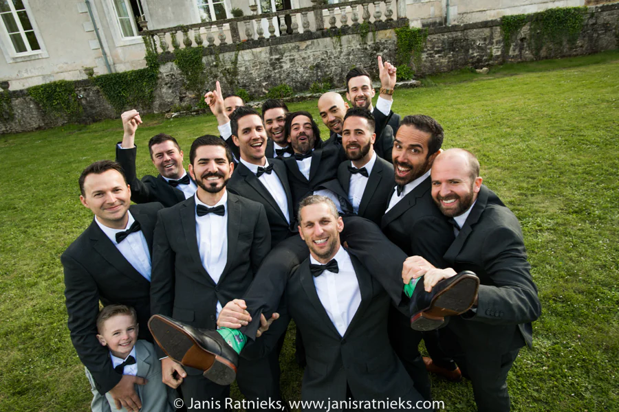 Ramon with his groomsmen after the ceremony