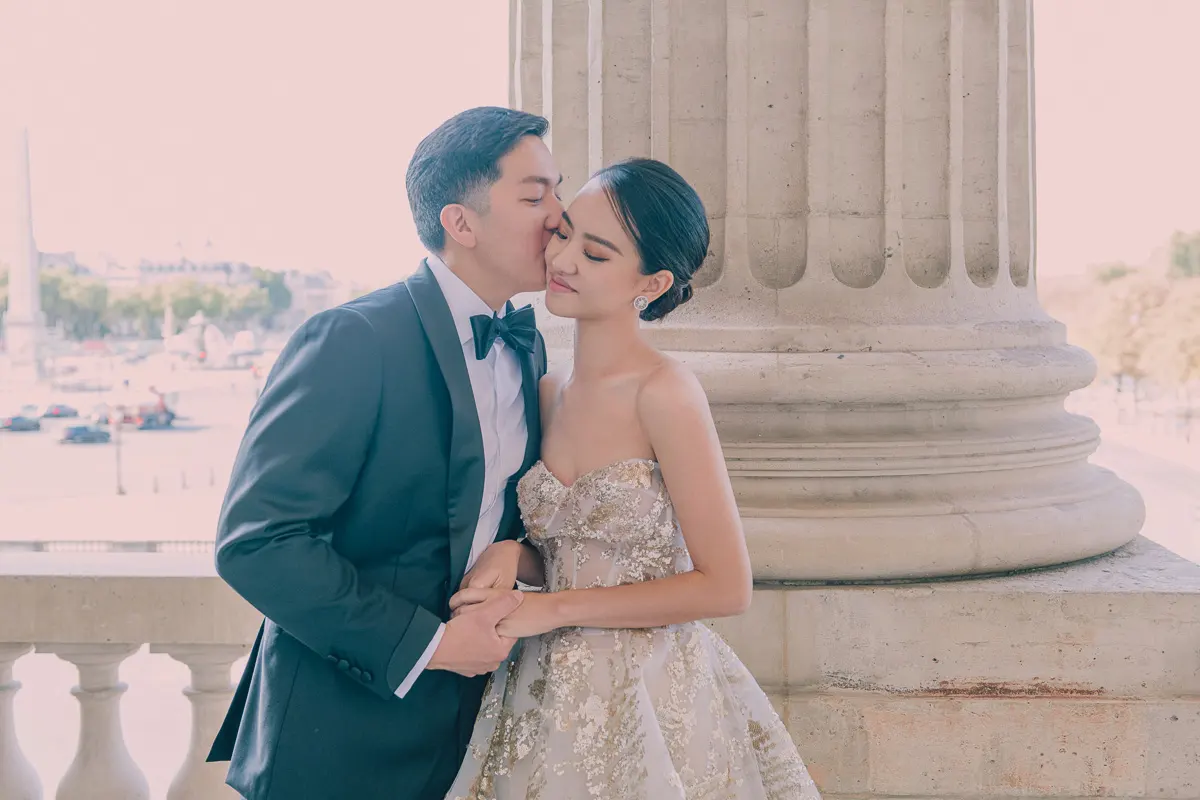 Romantic wedding at Hotel Crillon in Paris - a dreamy celebration of love in an enchanting setting.