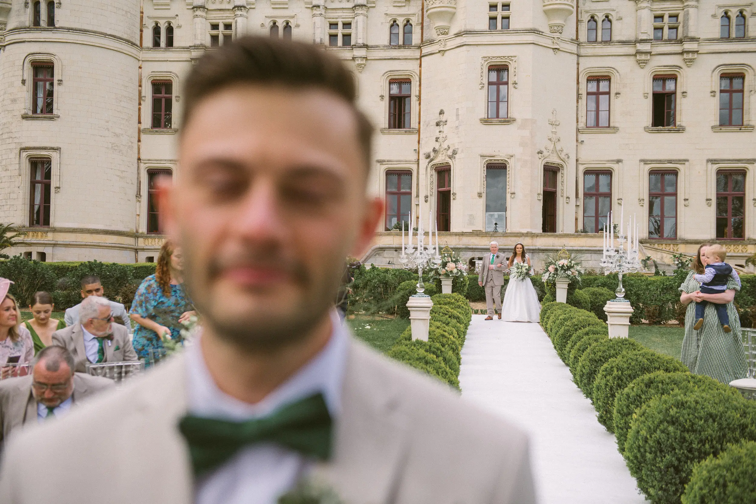 Château Challain wedding photography in France with elegant château atmosphere