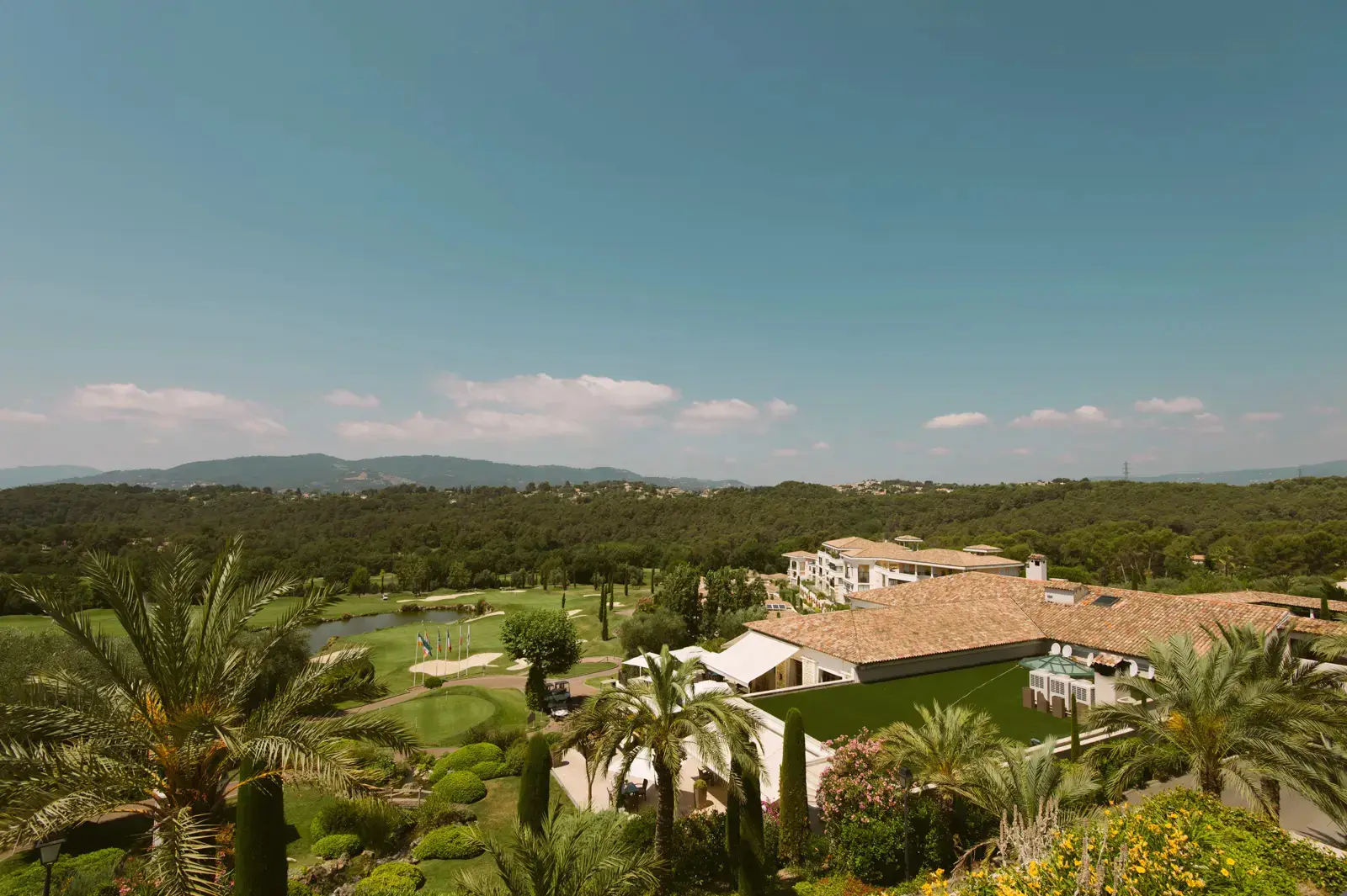 Royal Mougins Golf Club wedding at sunset on the French Riviera