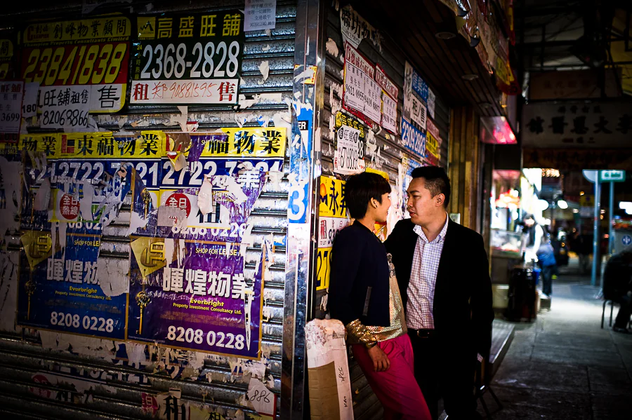Giney and Andy during their Hong Kong engagement photo shoot