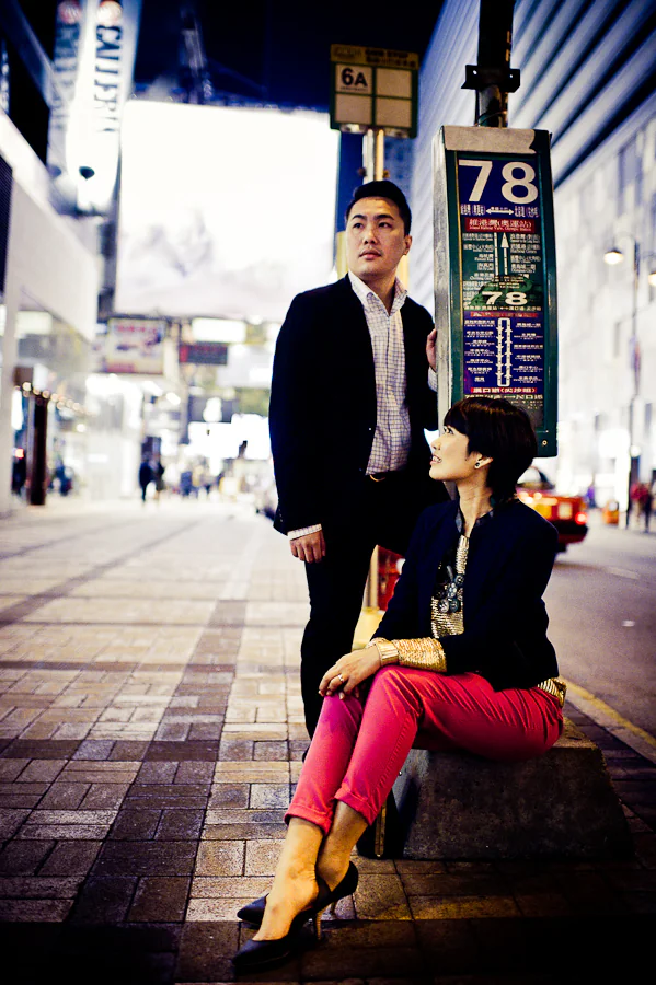 Giney and Andy during their Hong Kong engagement photo shoot