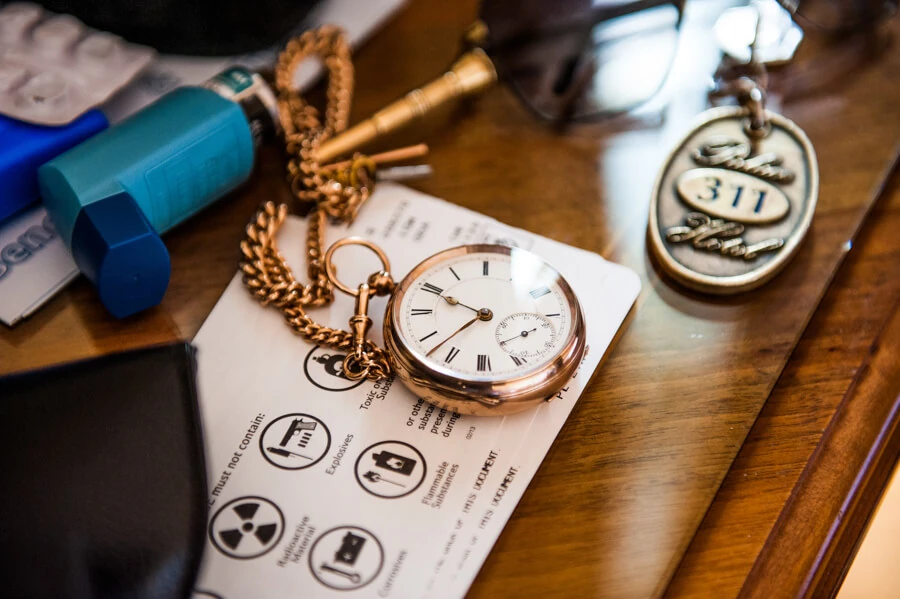 Brian’s watch and personal details during preparations at Imperiale Palace