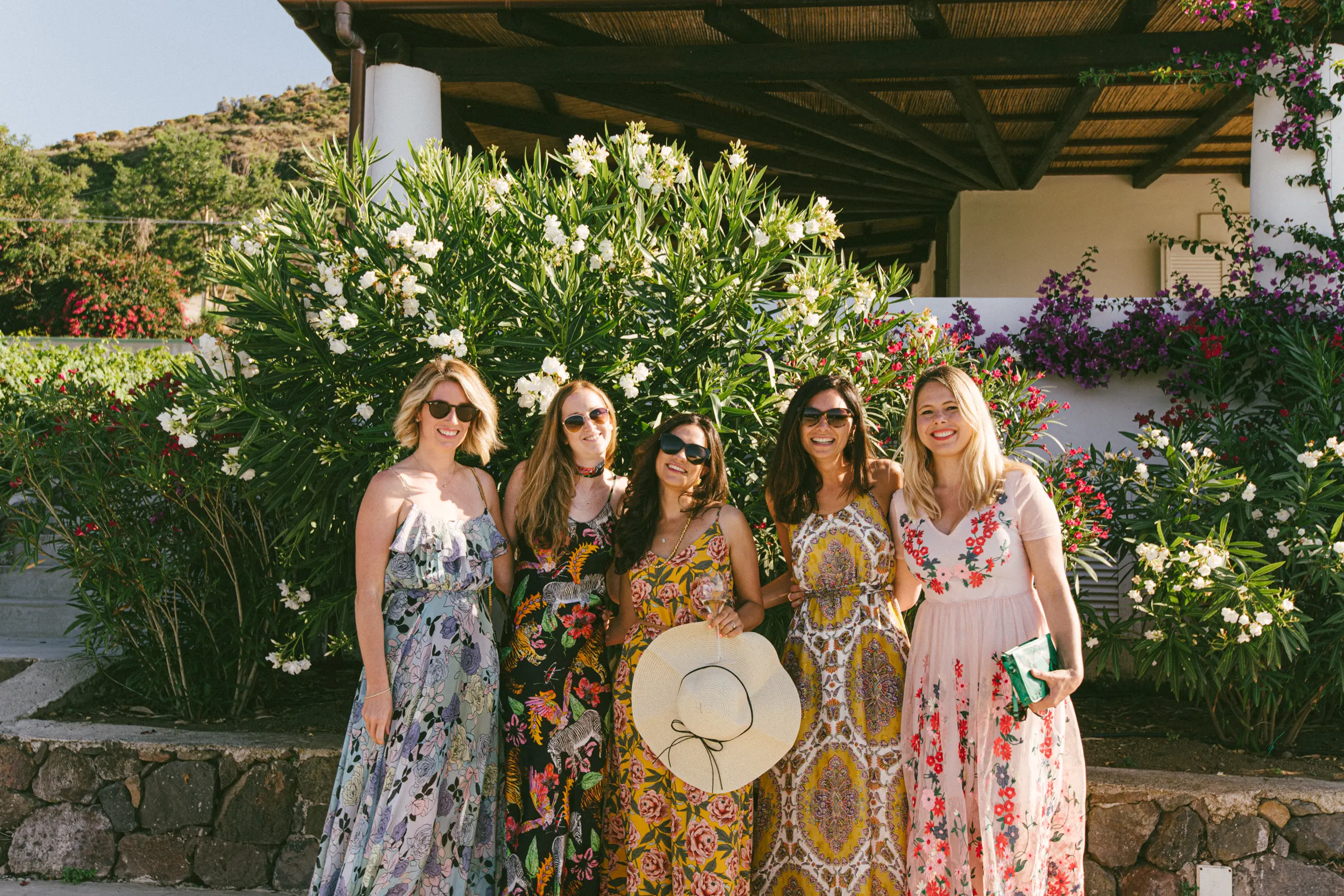 Outdoor Salina wedding ceremony at Capofaro