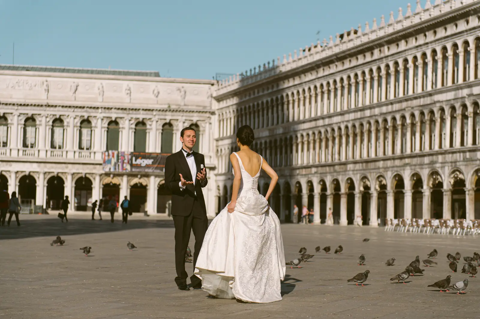 St Mark’s Square at 6:30 in the morning