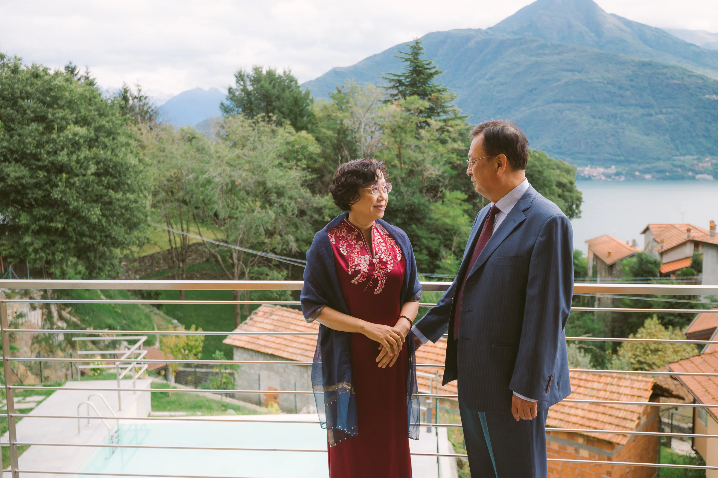 Jane and Lucas at their private Lake Como villa elopement, photograph 05