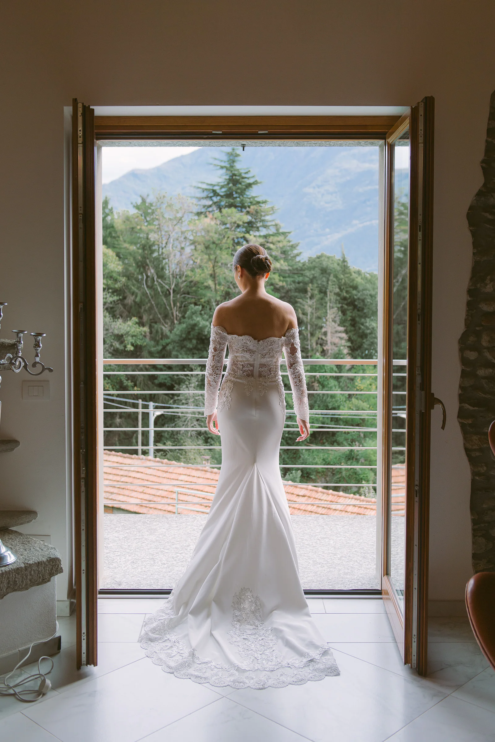 Jane and Lucas at their private Lake Como villa elopement, photograph 11
