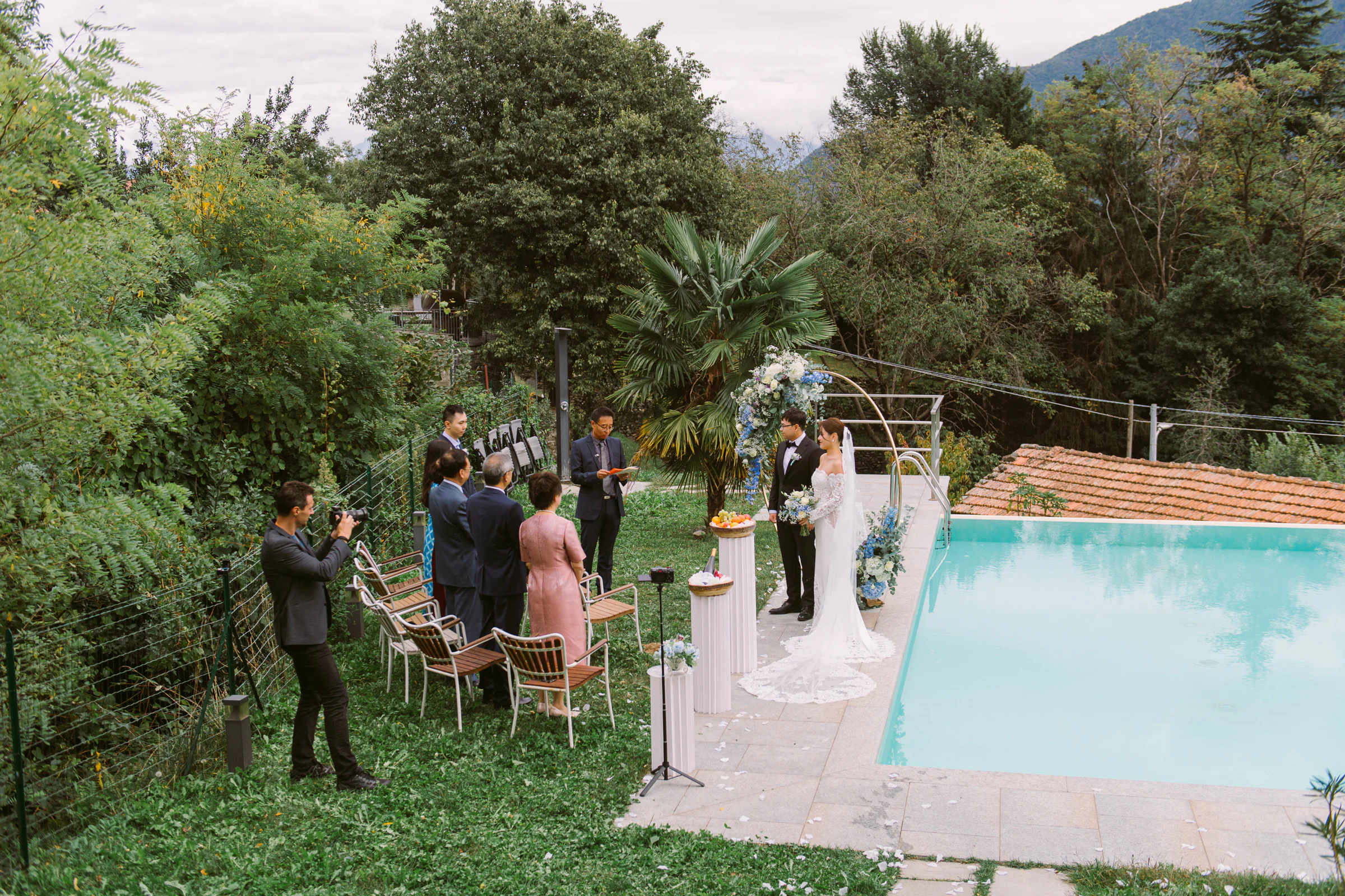 Jane and Lucas at their private Lake Como villa elopement, photograph 16