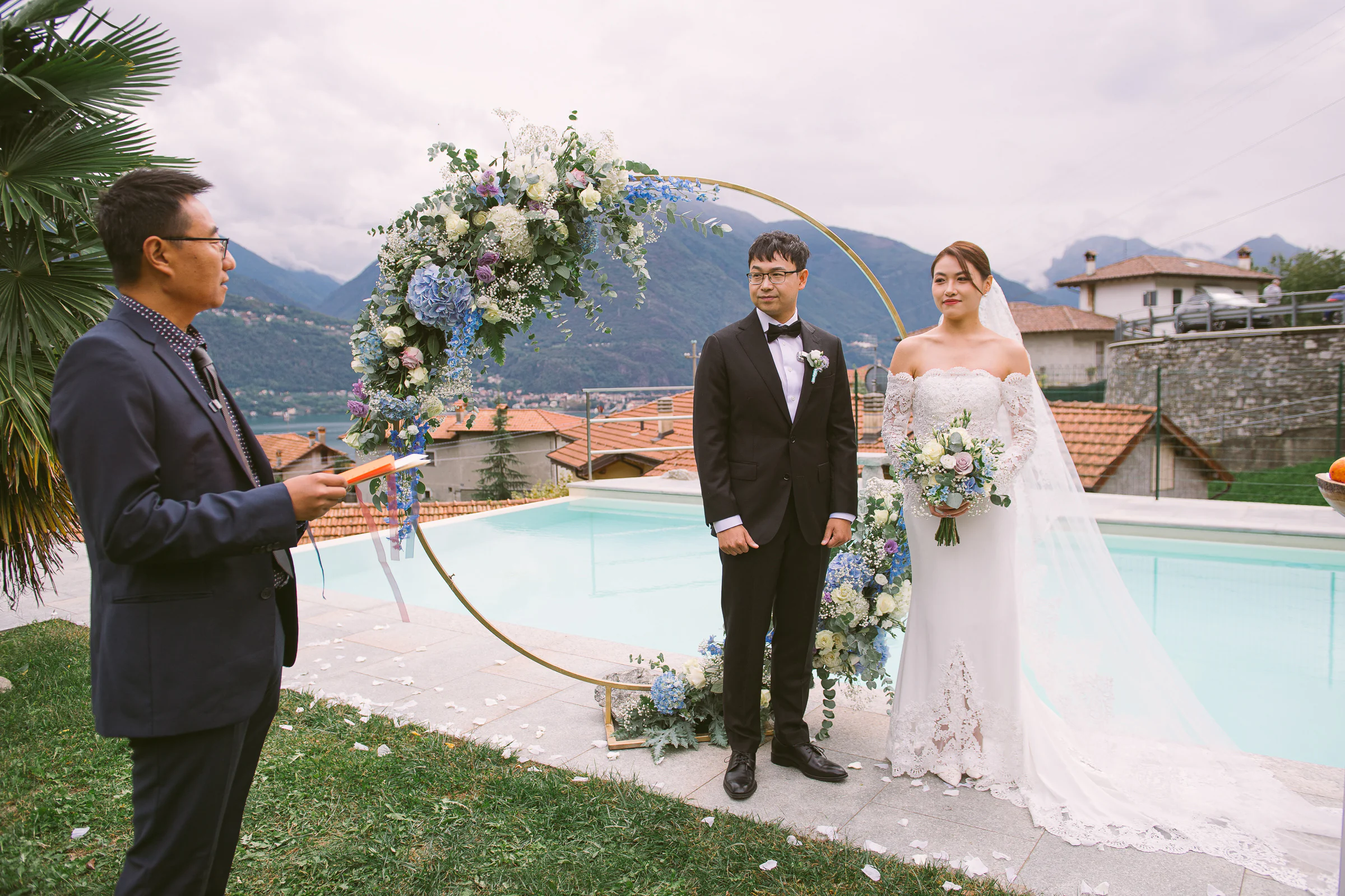 Jane and Lucas at their private Lake Como villa elopement, photograph 17