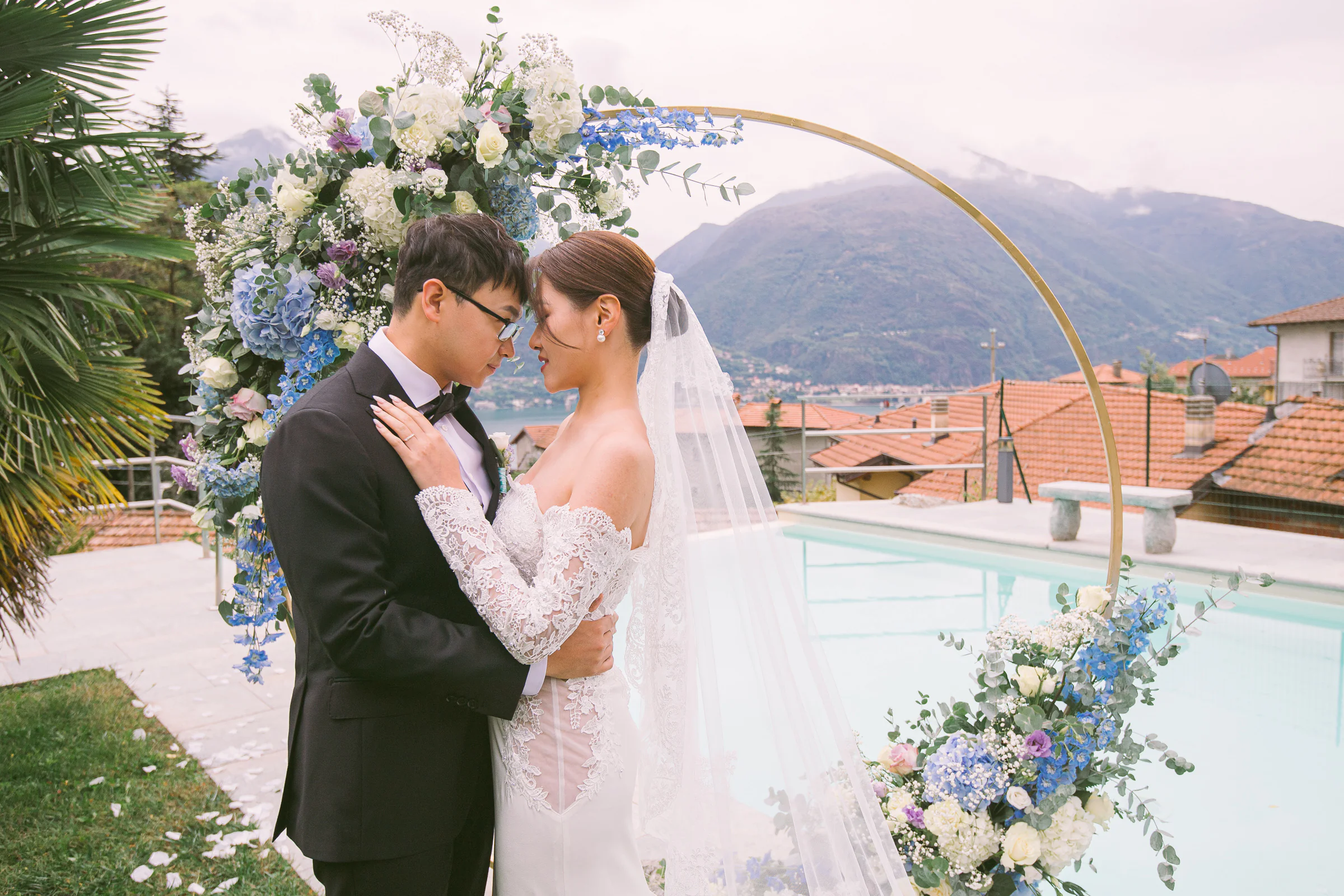 Jane and Lucas at their private Lake Como villa elopement, photograph 20