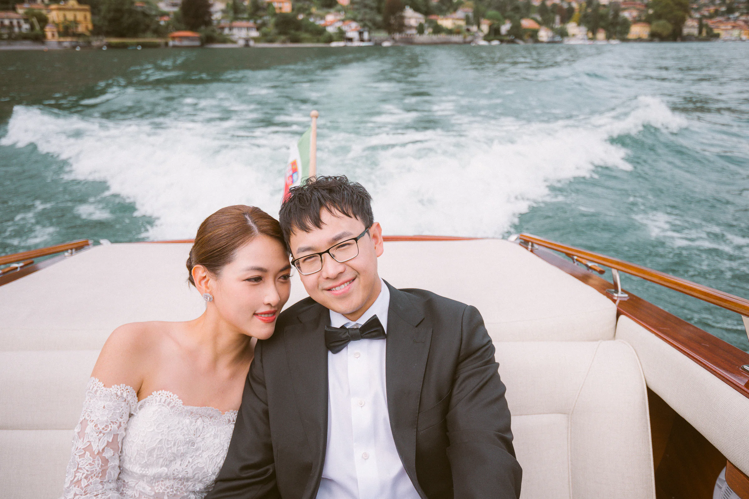 Jane and Lucas at their private Lake Como villa elopement, photograph 24